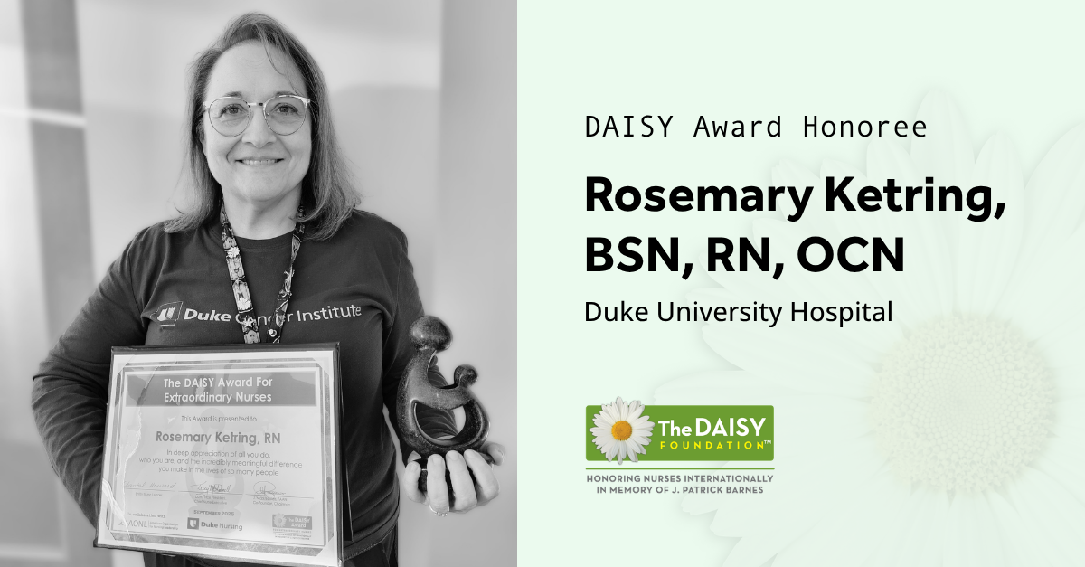 DAISY Award nurse Rosemary Ketring, BSN, RN, OCN interview with Propelus.